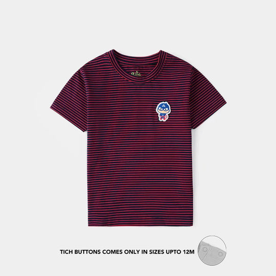Infant Boys Jersey/Terry T-Shirt Character - Maroon