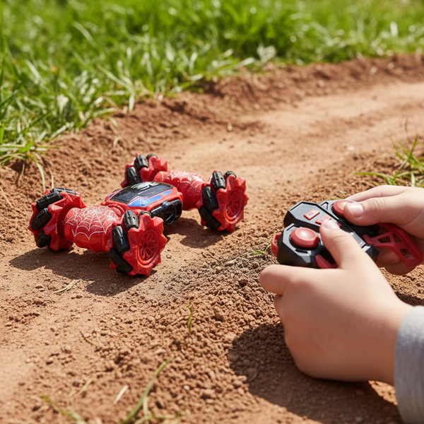 Double-Sided Stunt Spider Car – 360° Rotation RC Vehicle
