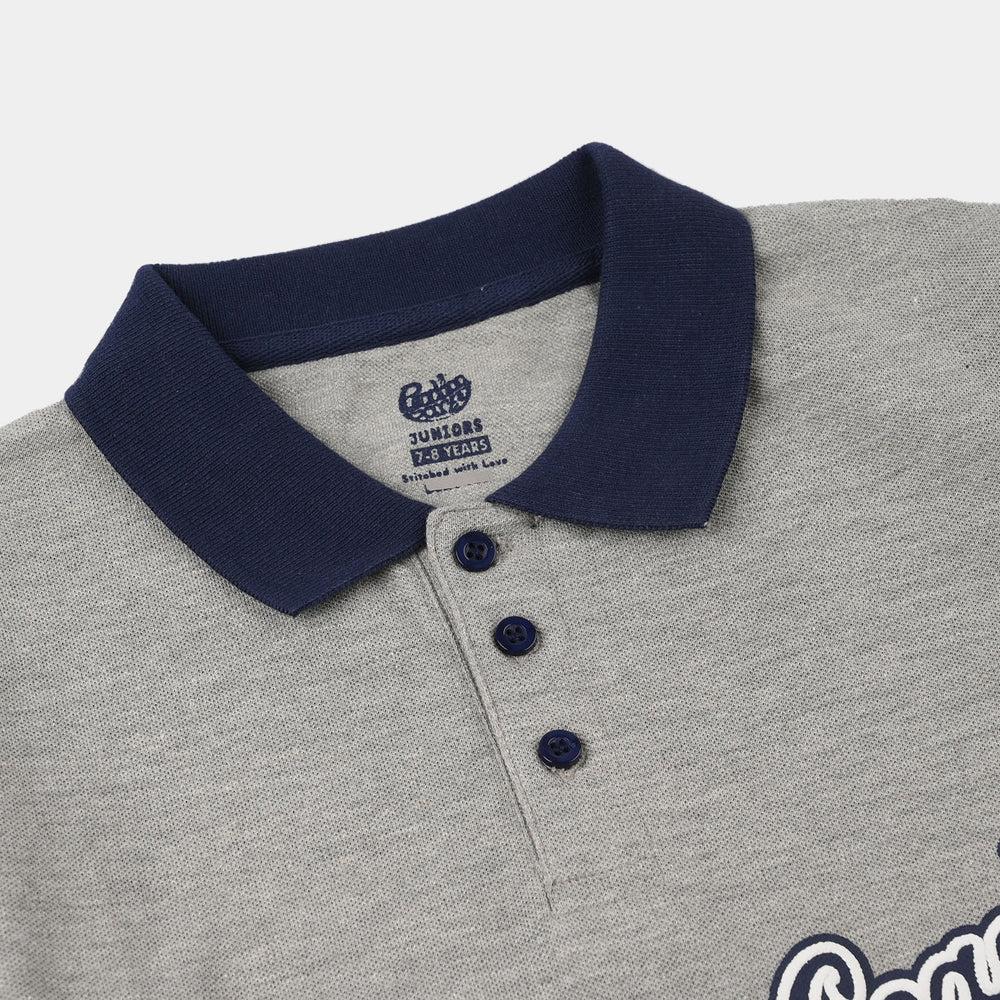 Boys Cotton PK Polo (West Coast) - Grey