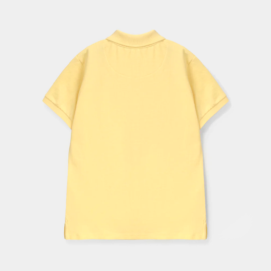 Boys Cotton PK Polo Basic - Yellow