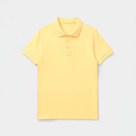 Boys Cotton PK Polo Basic - Yellow