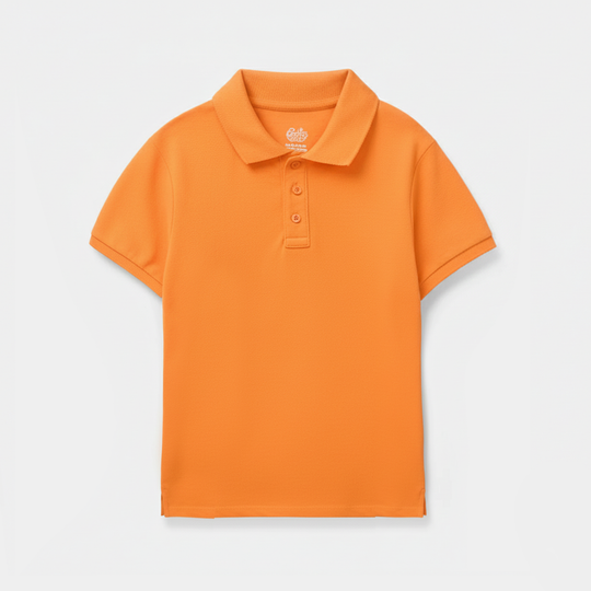 Boys Cotton PK Polo Basic - Orange