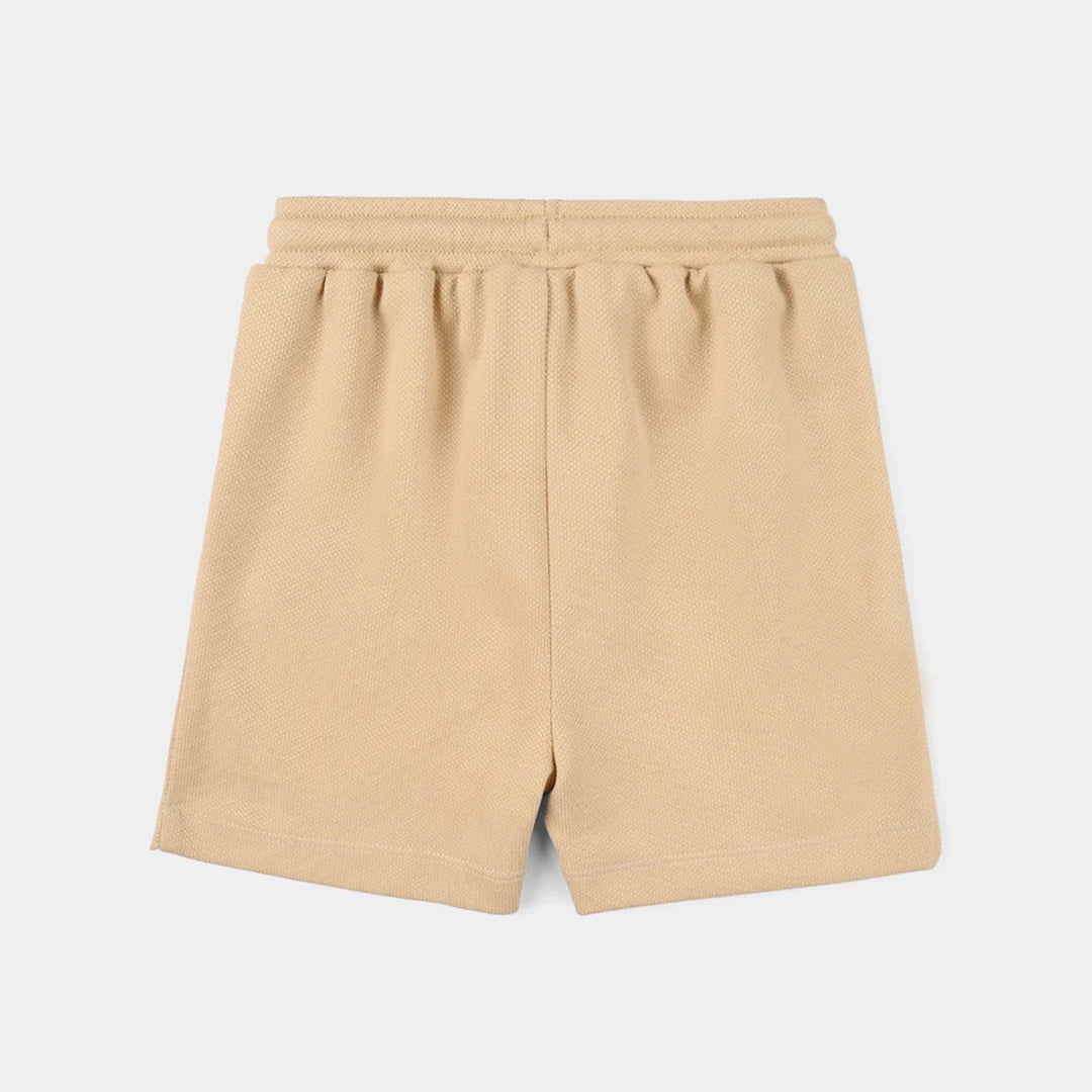 Infant Boys Cotton PK Knitted Shorts Champ – Brown