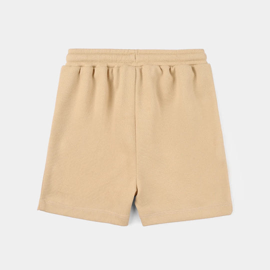 Infant Boys Cotton PK Knitted Shorts Champ – Brown