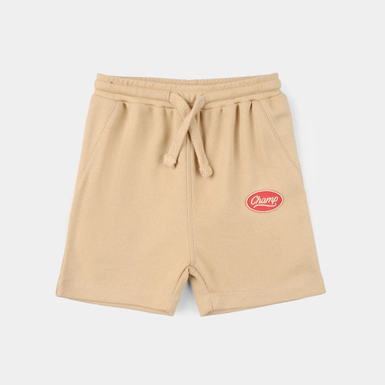 Infant Boys Cotton PK Knitted Shorts Champ – Brown