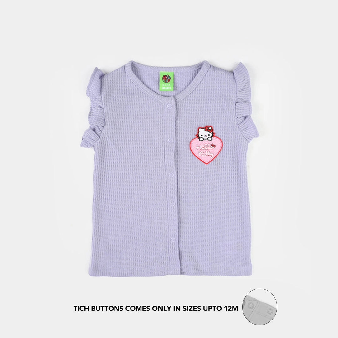 Infant Girls Thermal Knitted Suit - Purple