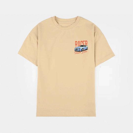Boys Lycra Jersey T-Shirt (Legendary Racer) - Beige