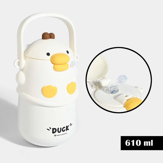 DUCK CHARACTER WATER BOTTLE/BEAKER | SH2892 YELLOW