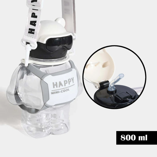 CUTE BEAR THEMED WATER BOTTLE/BEAKER | SH2896 WHITE