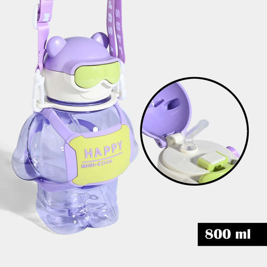 CUTE BEAR THEMED WATER BOTTLE/BEAKER | SH2896 PURPLE