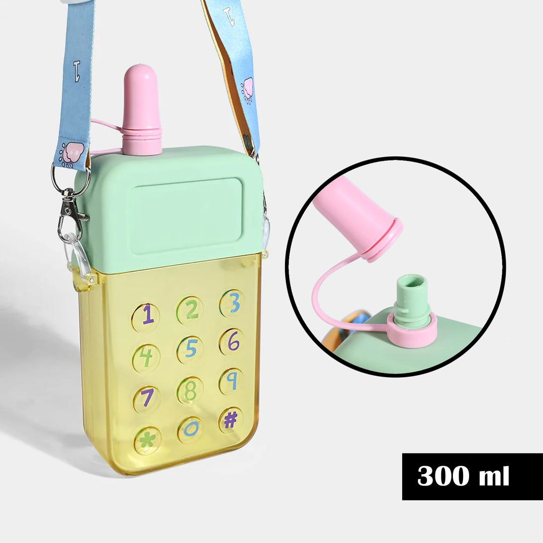 TELEPHONE SHAPED KIDS WATER BOTTLE/BEAKER | SH2900 YELLOW