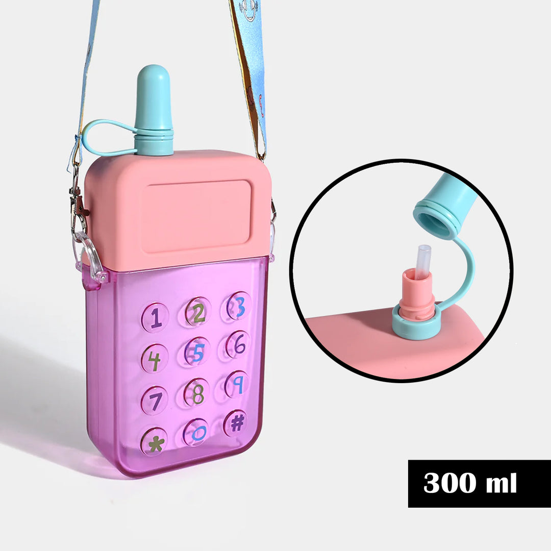 TELEPHONE SHAPED KIDS WATER BOTTLE/BEAKER | SH2900 PINK