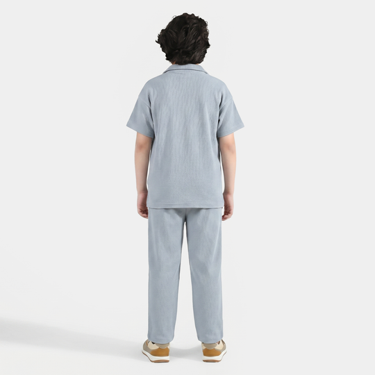 Boys Poly Jersey 2-Pc Suit - Blue