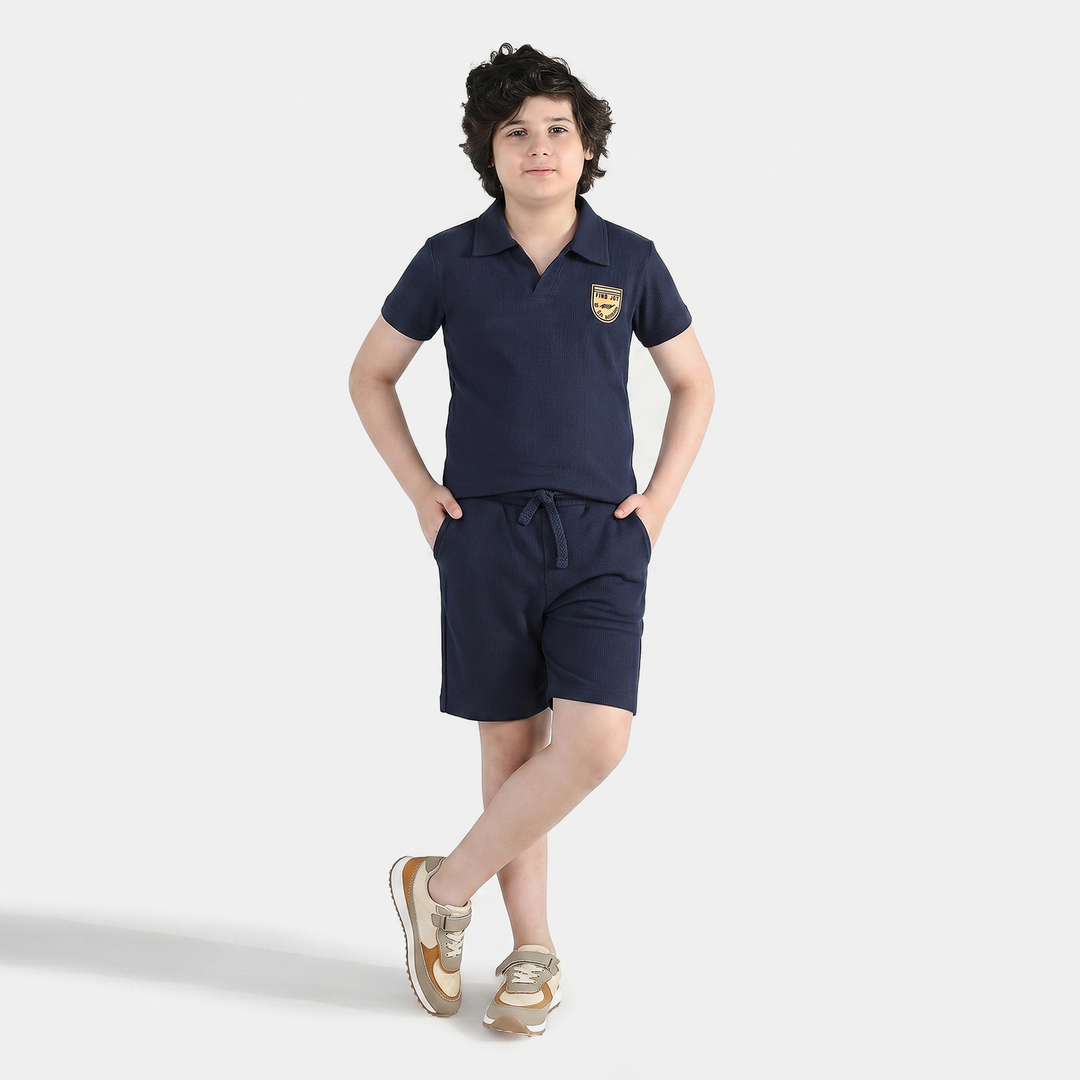 Boys Thermal 2-Piece Suit (Find Joy) - Navy