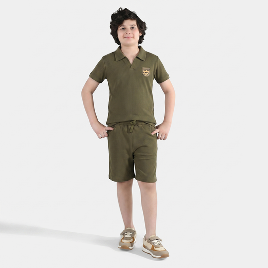 Boys Thermal 2-Piece Suit (Find Joy) - Green