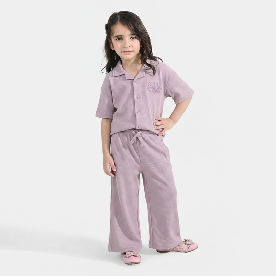 Girls Thermal Suit 2 Piece (Coastal Charms) - Purple