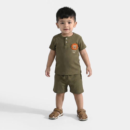 Infant Boys Thermal Knitted Suit (FLY HIGH) - Green