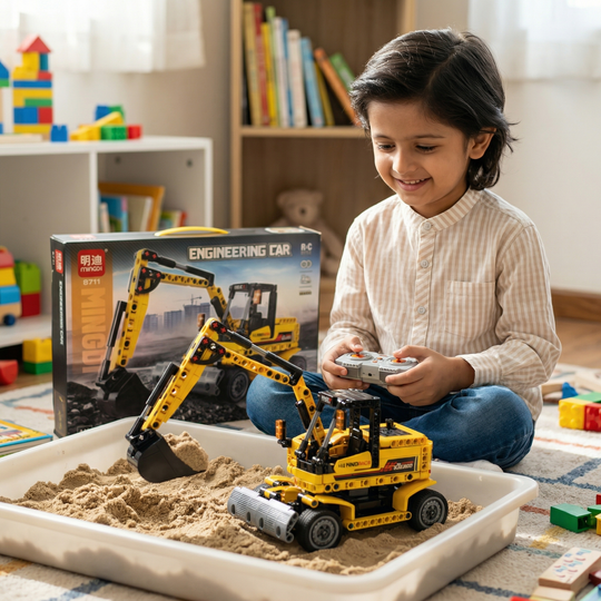R/C Engineering Excavator Building Blocks 8711