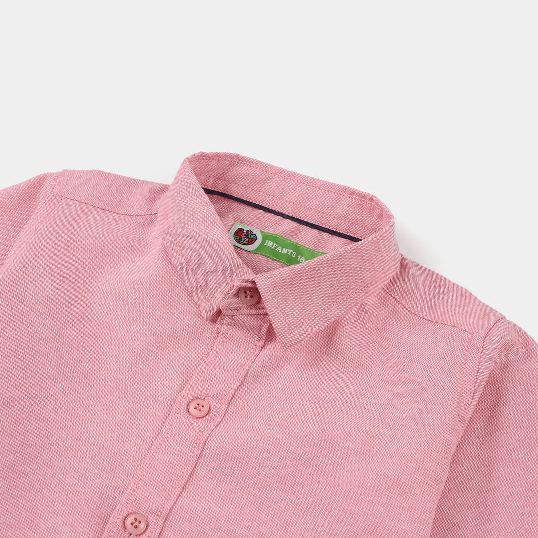 Infant Boys Oxford Shirt (Dino World) - Pink