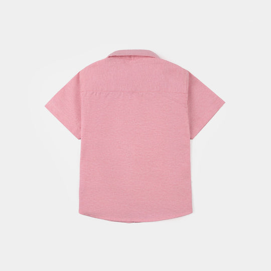 Infant Boys Oxford Shirt (Dino World) - Pink