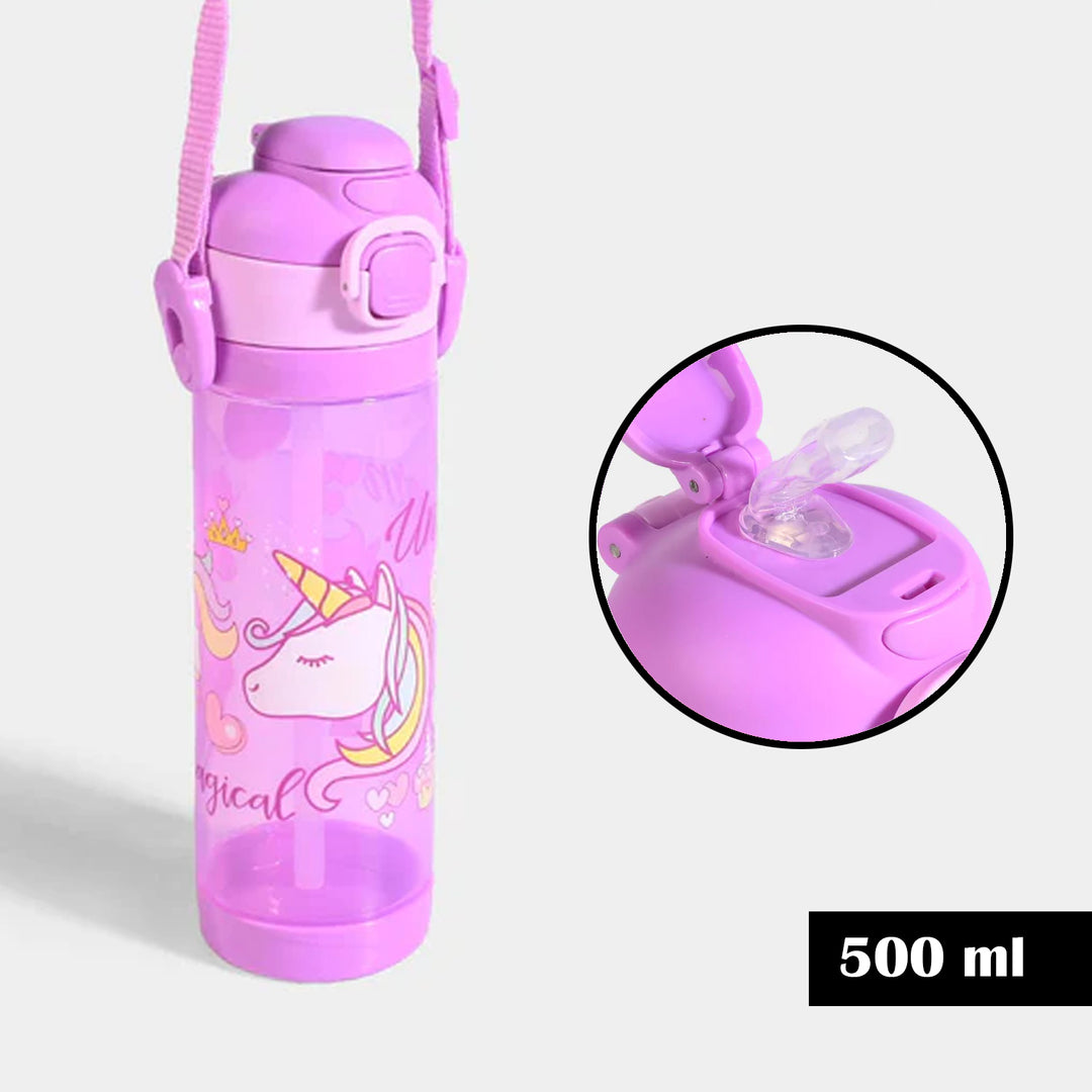 Kids Straw Water Bottle with Strap