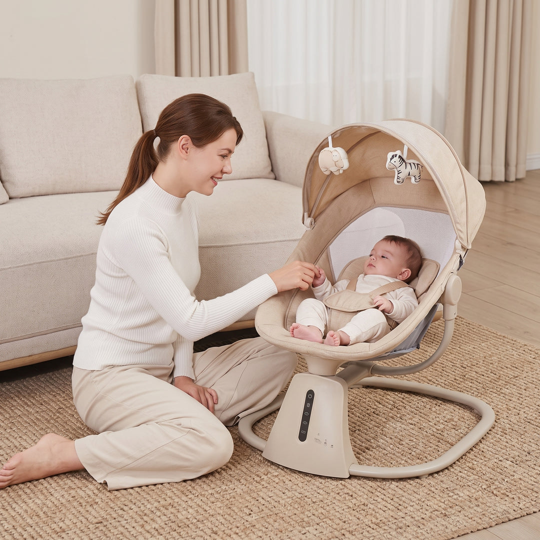 3-in-1 Aura Deluxe Bassinet Auto Swing Mastela | 8015