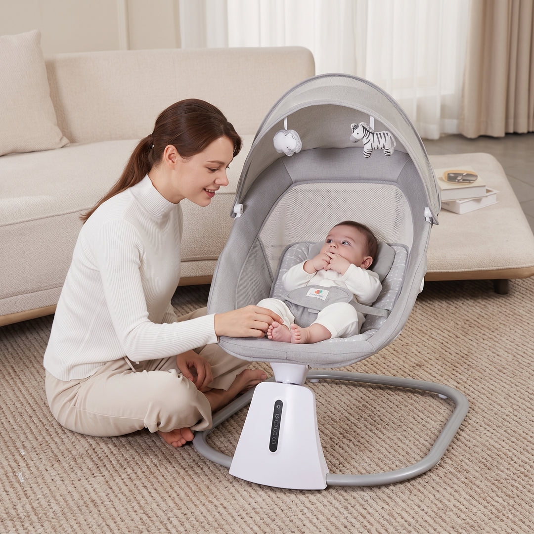 3-in-1 Aura Deluxe Bassinet Auto Swing Mastela | 8016