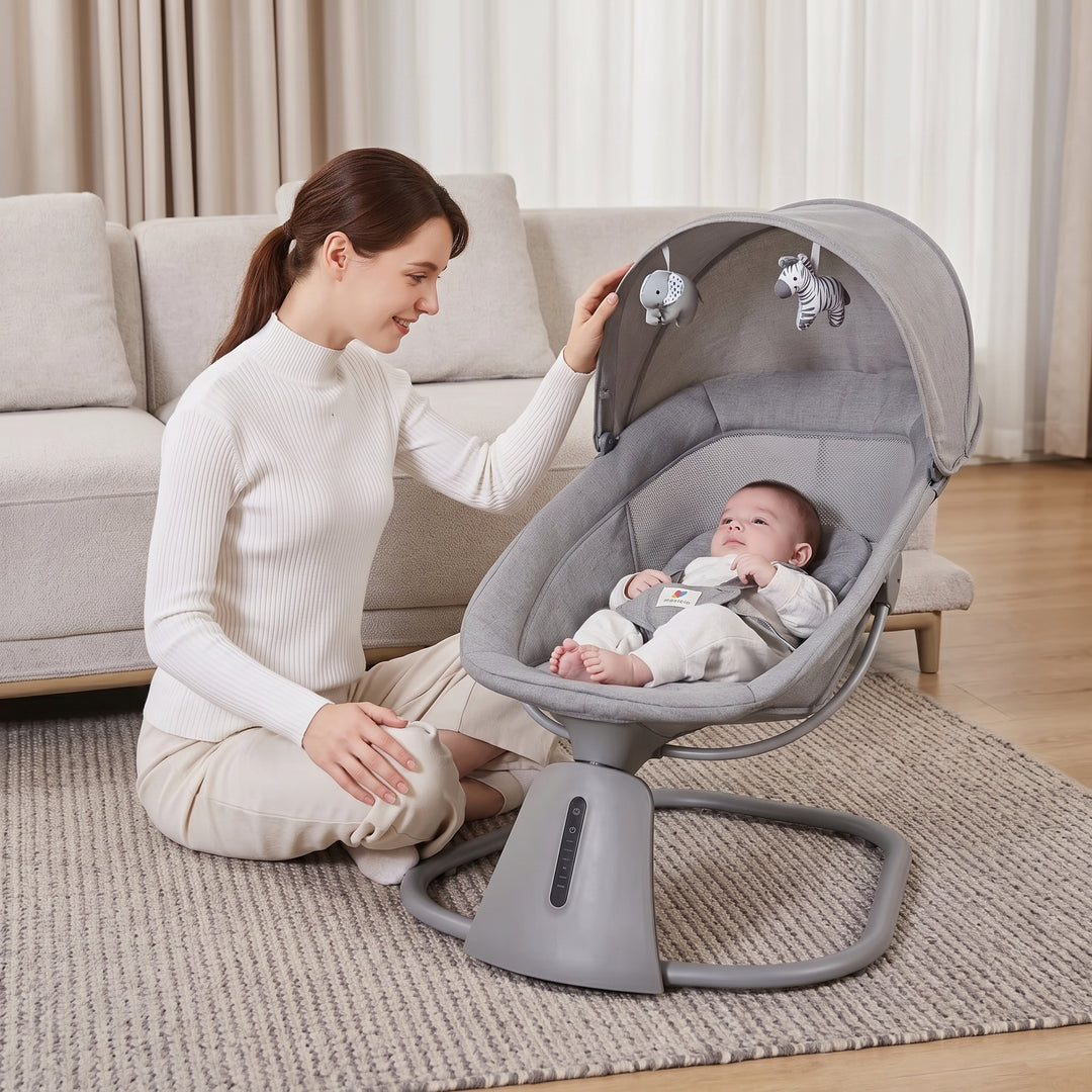 3-in-1 Aura Deluxe Bassinet Auto Swing Mastela | 8018