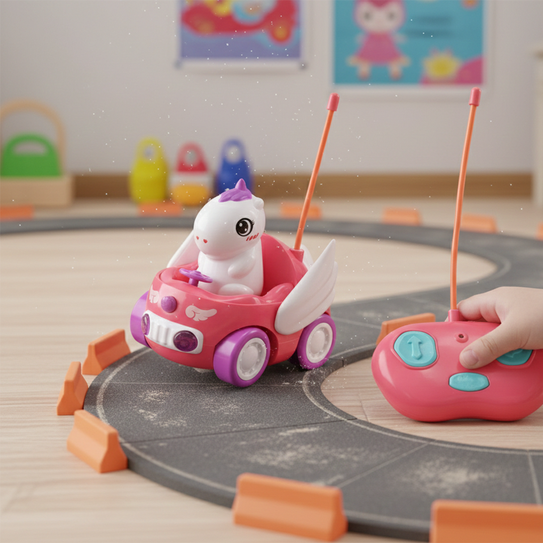 Kids Remote Control Musical Cartoon Car Toy
