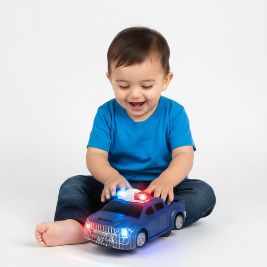 Stunt Rotary 2-Form Police Car with Light & Sound