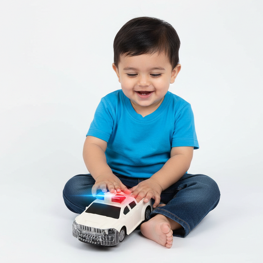 Stunt Rotary 2-Form Police Car with Light & Sound