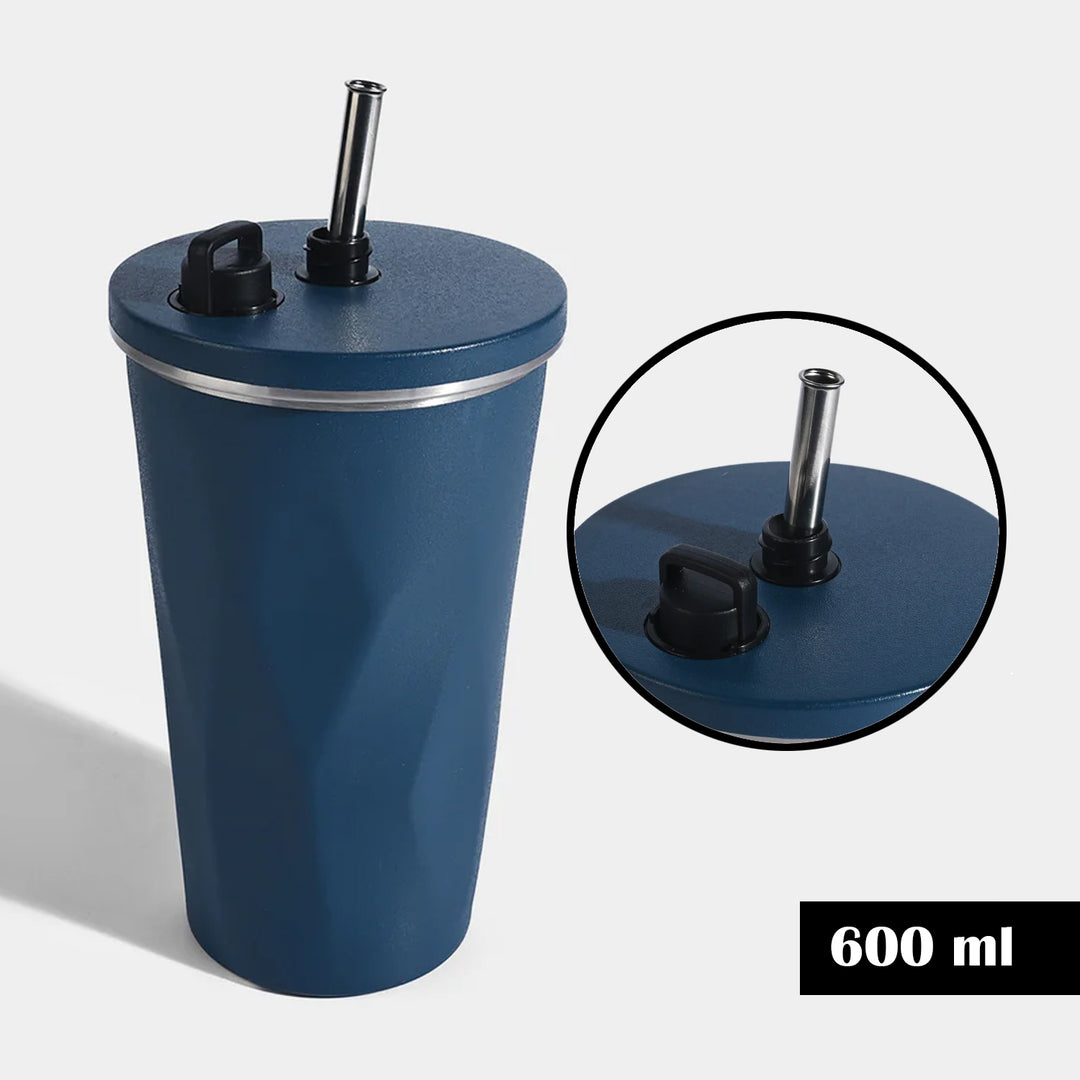 Vacuum Insulated Stainless Steel Tumbler with Straw