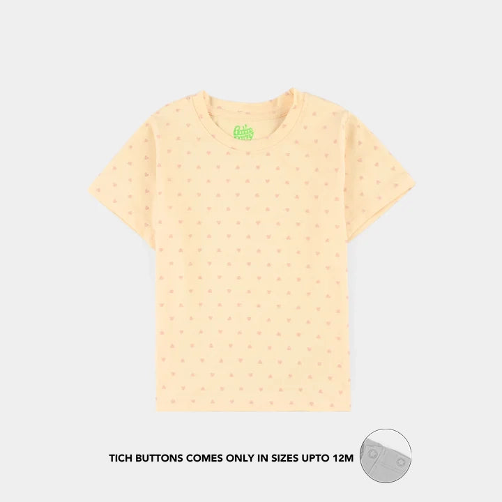 Infant Girls Lycra Jersey T-Shirt - Yellow