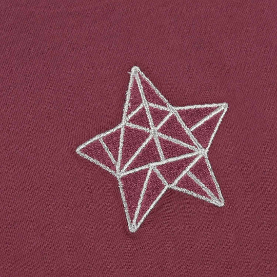 Girls Jersey/Terry T-Shirt (Star) - Maroon