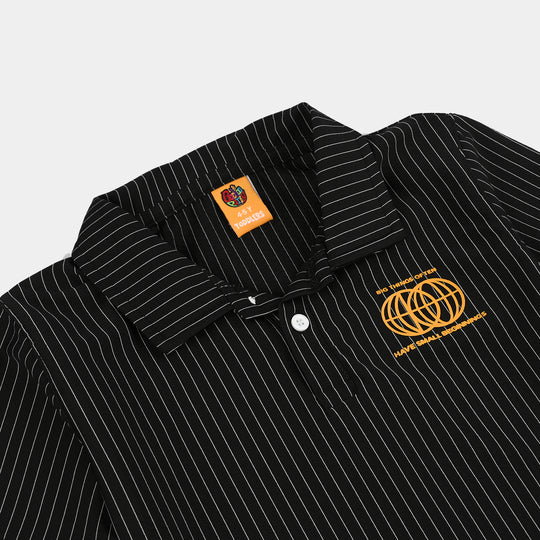 Boys Polyester yarn dyed Polo (Big Things) - Black