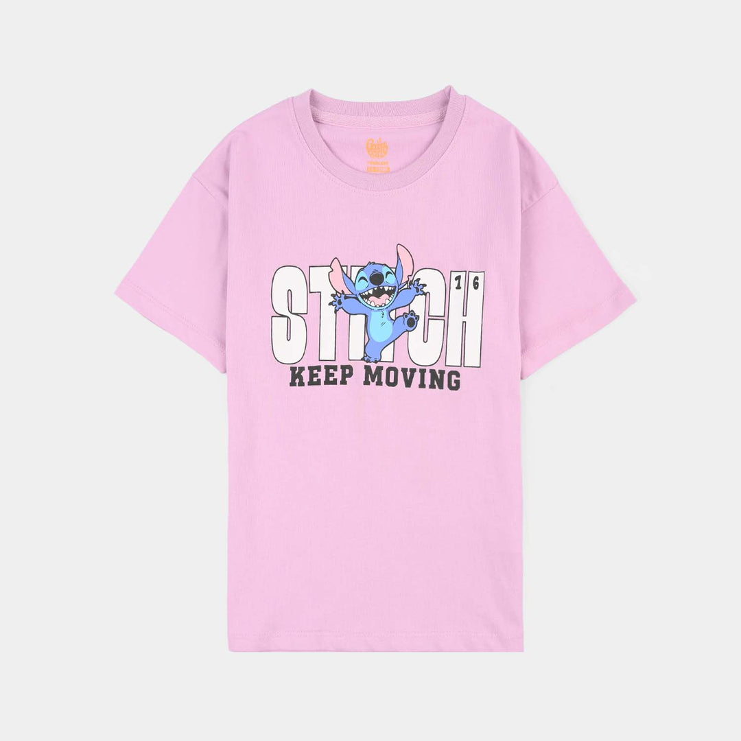 Girls Rib T-Shirts H/S Stitch