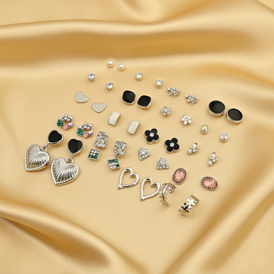Assorted Earrings Studs / Tops Set (20 Pairs)