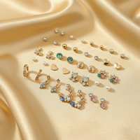 Assorted Earrings Studs / Tops Set (20 Pairs)