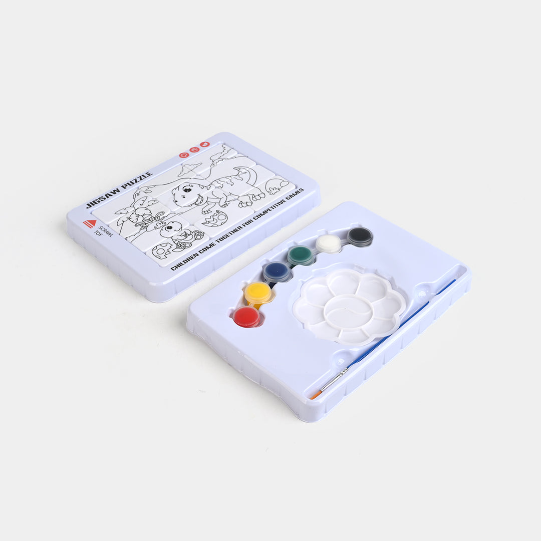 DIY Dinosaur Painting + Puzzle Set
