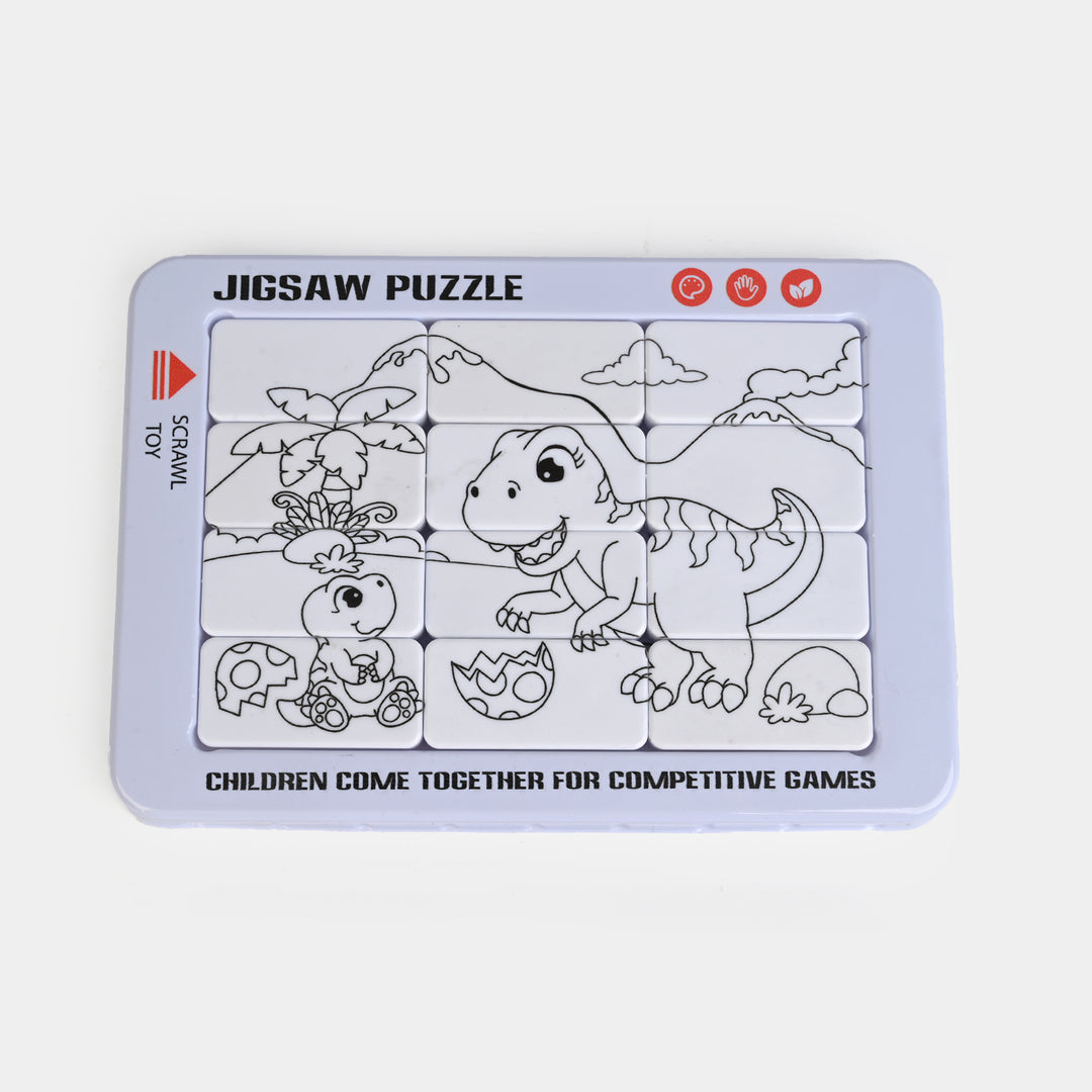 DIY Dinosaur Painting + Puzzle Set