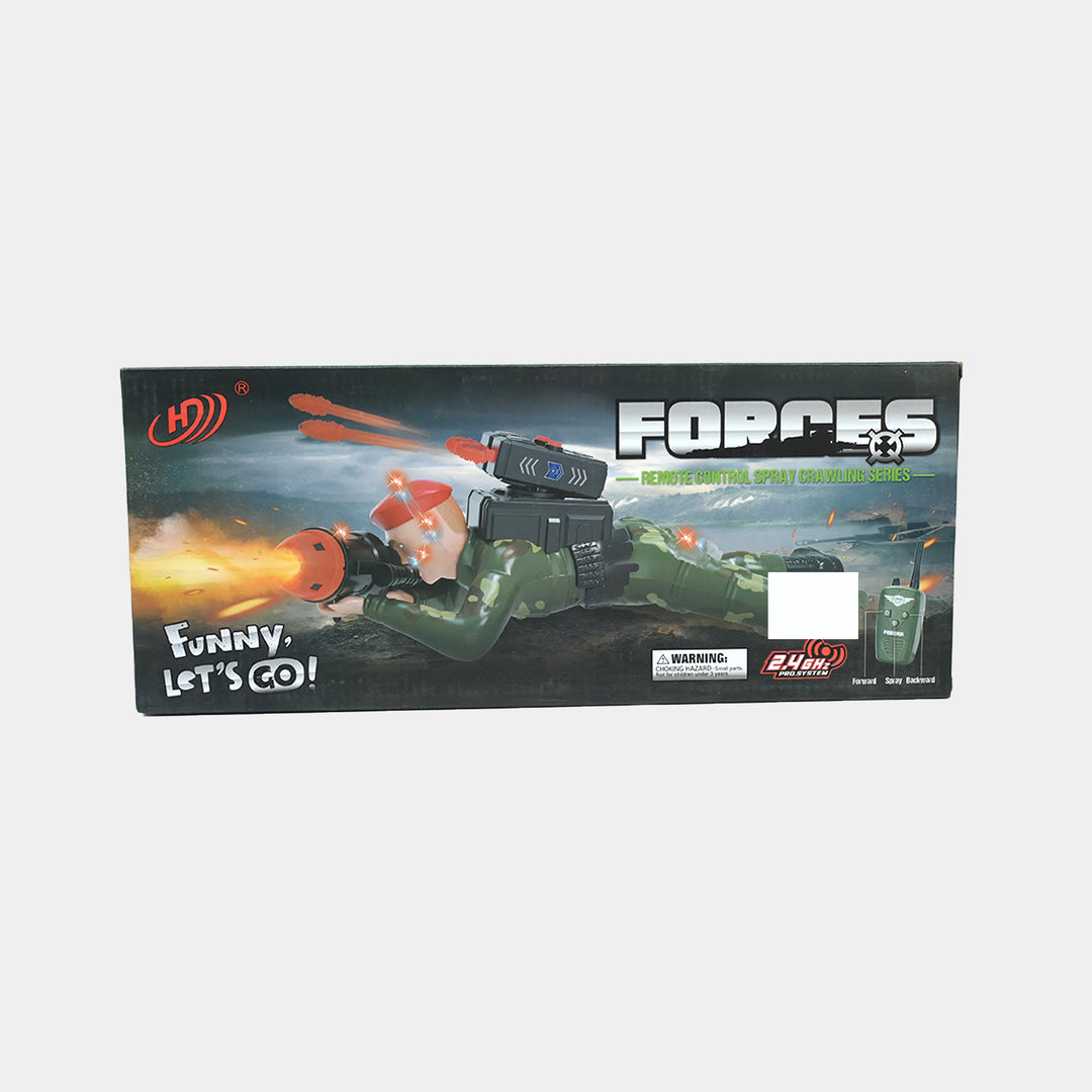 Remote Control Spray Crawling Soldier for Kids