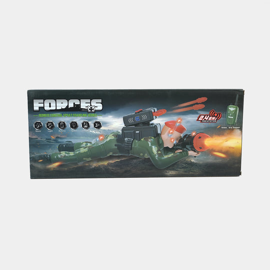 Remote Control Spray Crawling Soldier for Kids