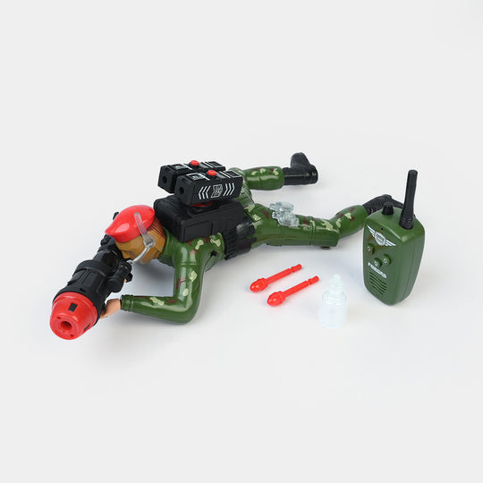 Remote Control Spray Crawling Soldier for Kids