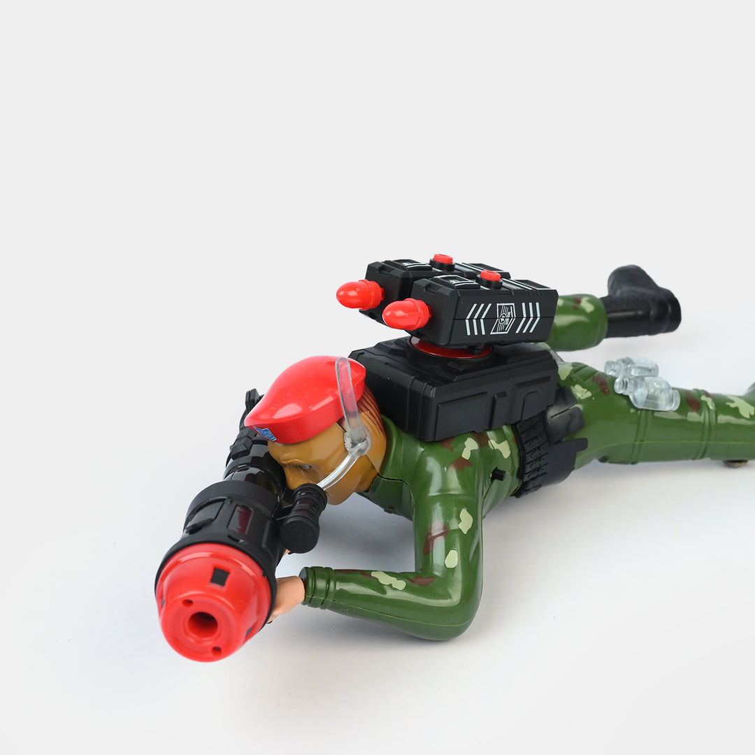 Remote Control Spray Crawling Soldier for Kids