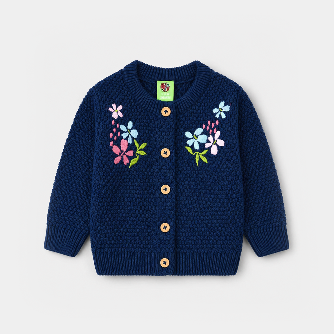 Infant Girls Acrylic Sweater Lilly - Royal Blue
