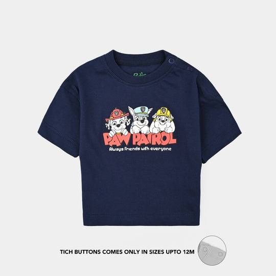 Infant Boys Cotton Jersey T-Shirt H/S Character-NAVY