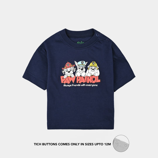 Infant Boys Cotton Jersey T-Shirt H/S Character-NAVY