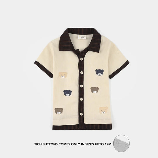 Infant Boys Jersey/Terry 2Pc Suit - Brown