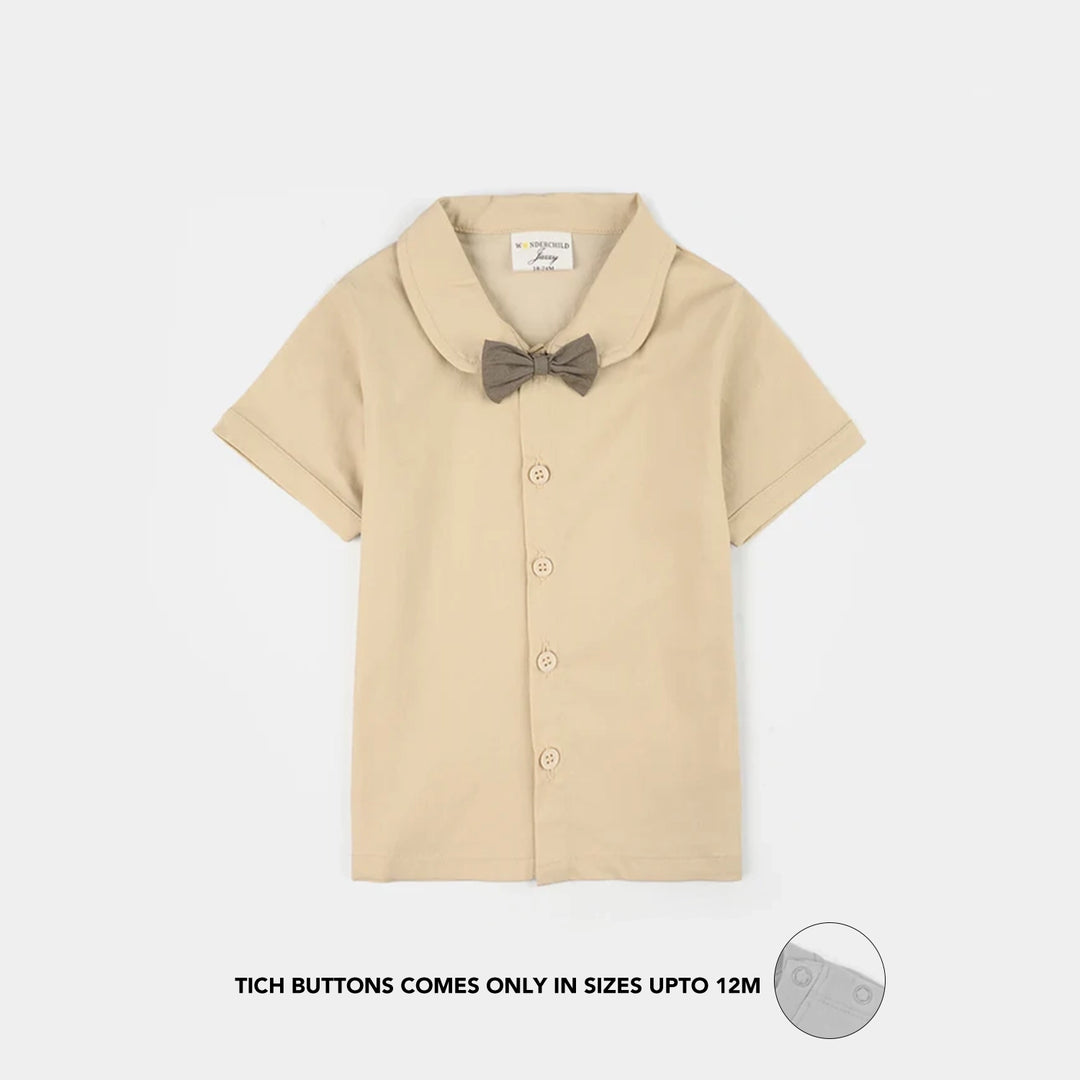 Infant Boys Jersey/Terry 2-Pc Suit - Beige