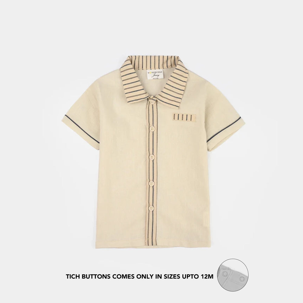 Infant Boys Jersey/Terry 2Pc Suit - Beige